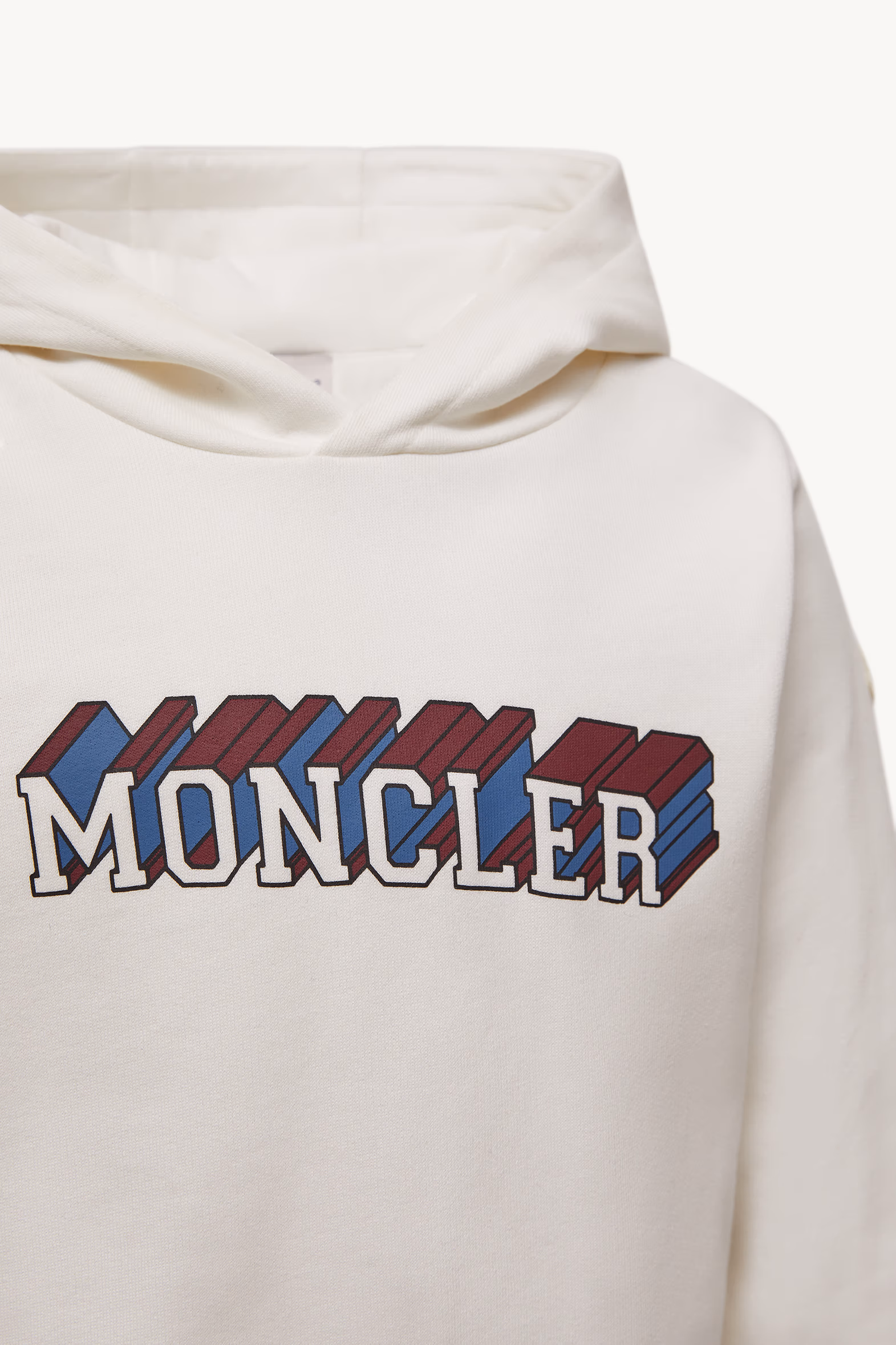 Logo Motif Cotton Hoodie Boy White Moncler 5